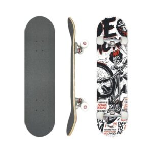 Professional 31 Inch Maple Skateboard Double Kick
